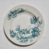 Set of 9 hollow plates Terre de Fer, Floréal model