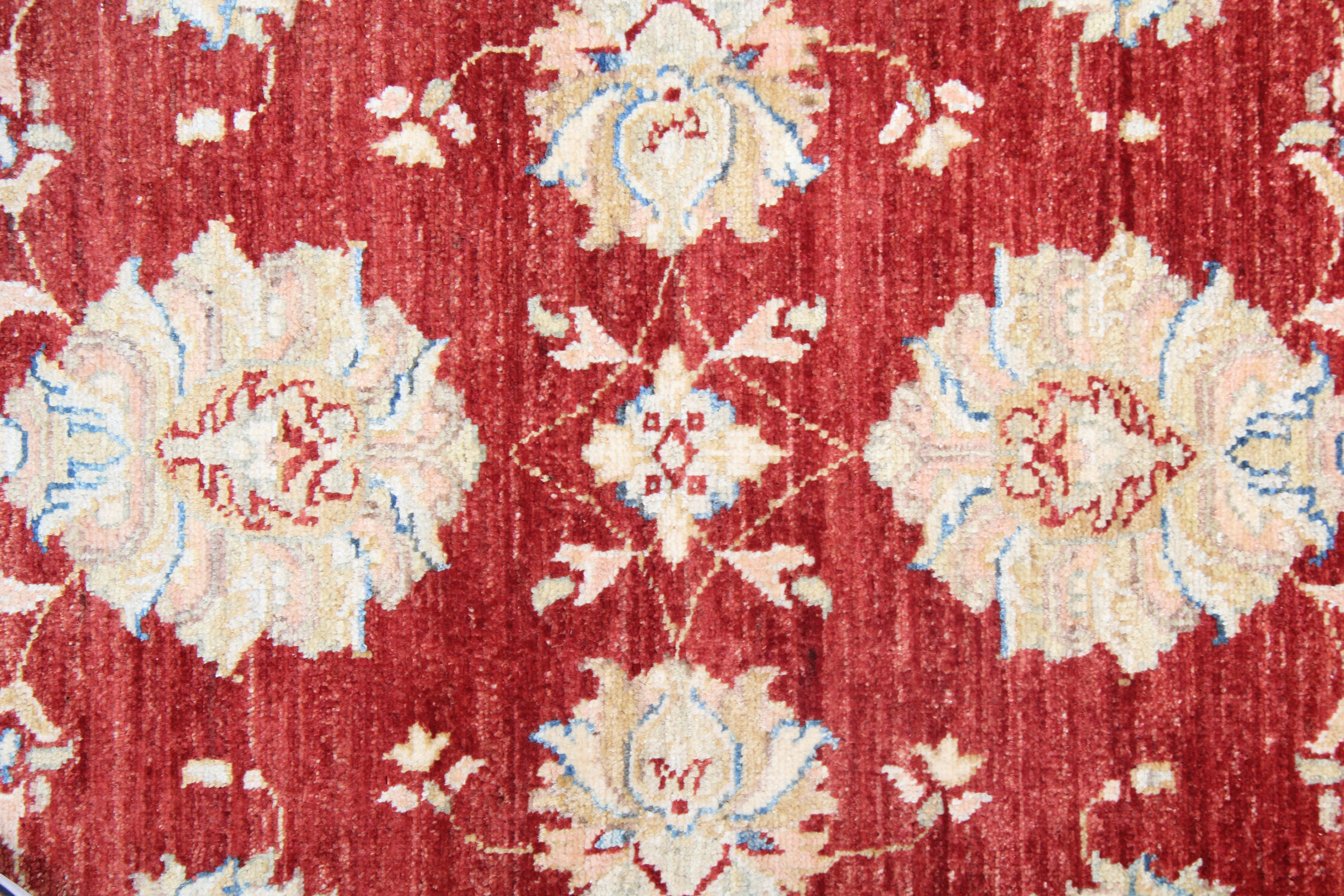 Traditional Red Wool Area Rug Ziegler Carpet- 77x121cm