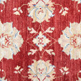 Traditional Red Wool Area Rug Ziegler Carpet- 77x121cm