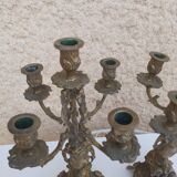 Paire de chandeliers en bronze