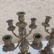 Pair of bronze chandeliers