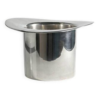Silver plated champagne bucket in top hat design