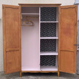 Parisian wardrobe vintage beech 1970