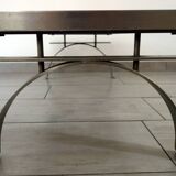 Jean Gregorieff coffee table for Roche Bobois, ceramic and brushed steel