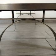 Ceramic and brushed steel coffee table by Jean Gregorieff for Roche Bobois