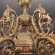Gilded bronze chandelier 6 lights XIX th