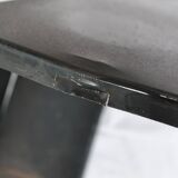 Etagère string moderniste modulable en fer forgé et tôle noir, 1950-1960