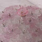 Charming Murano Ceiling Light Pink Flower by Seguso for Venini, Italy, 1970