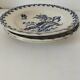 Trio of Gien soup plates – Chardon model in navy blue