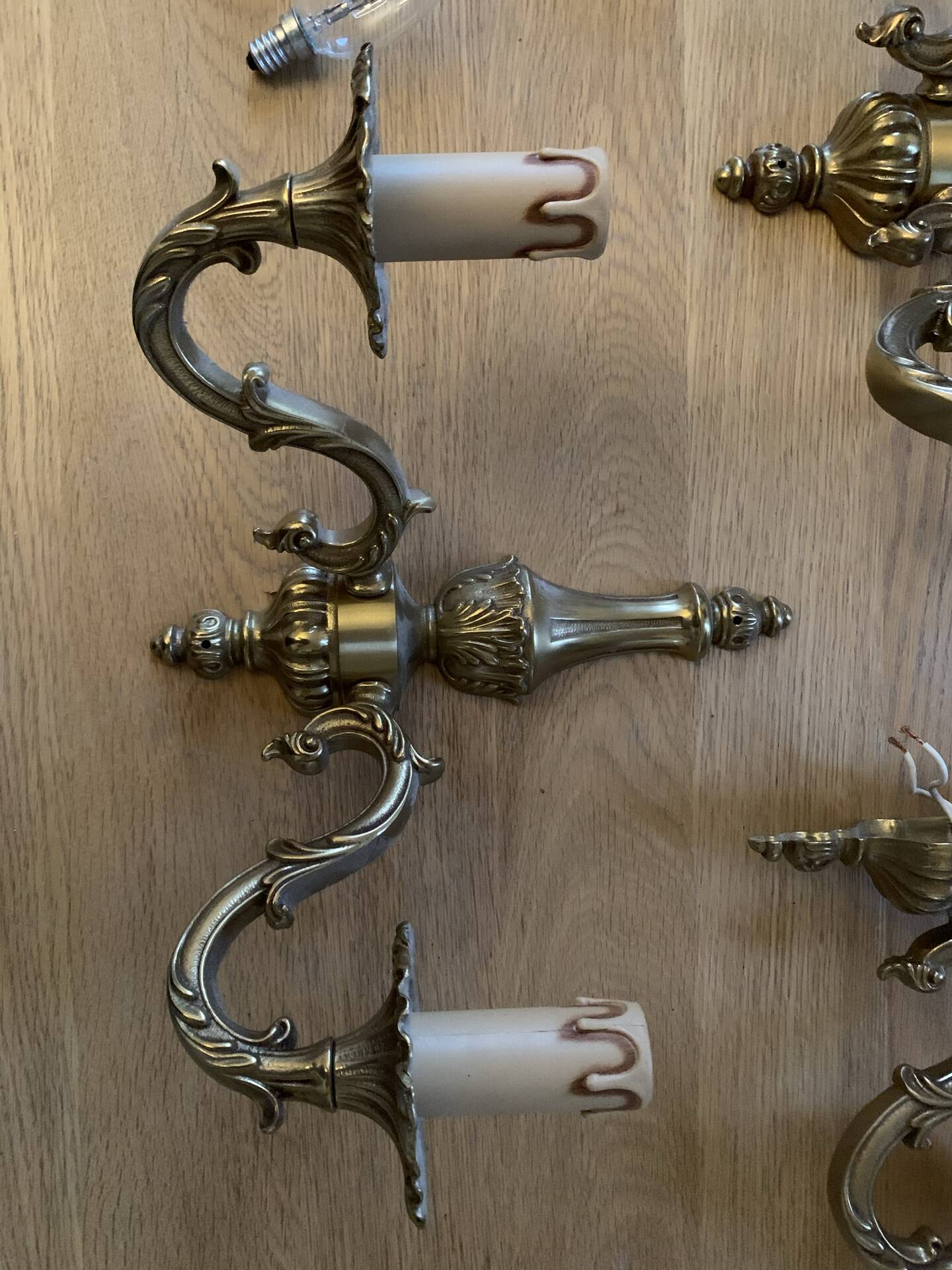 Golden wall sconces