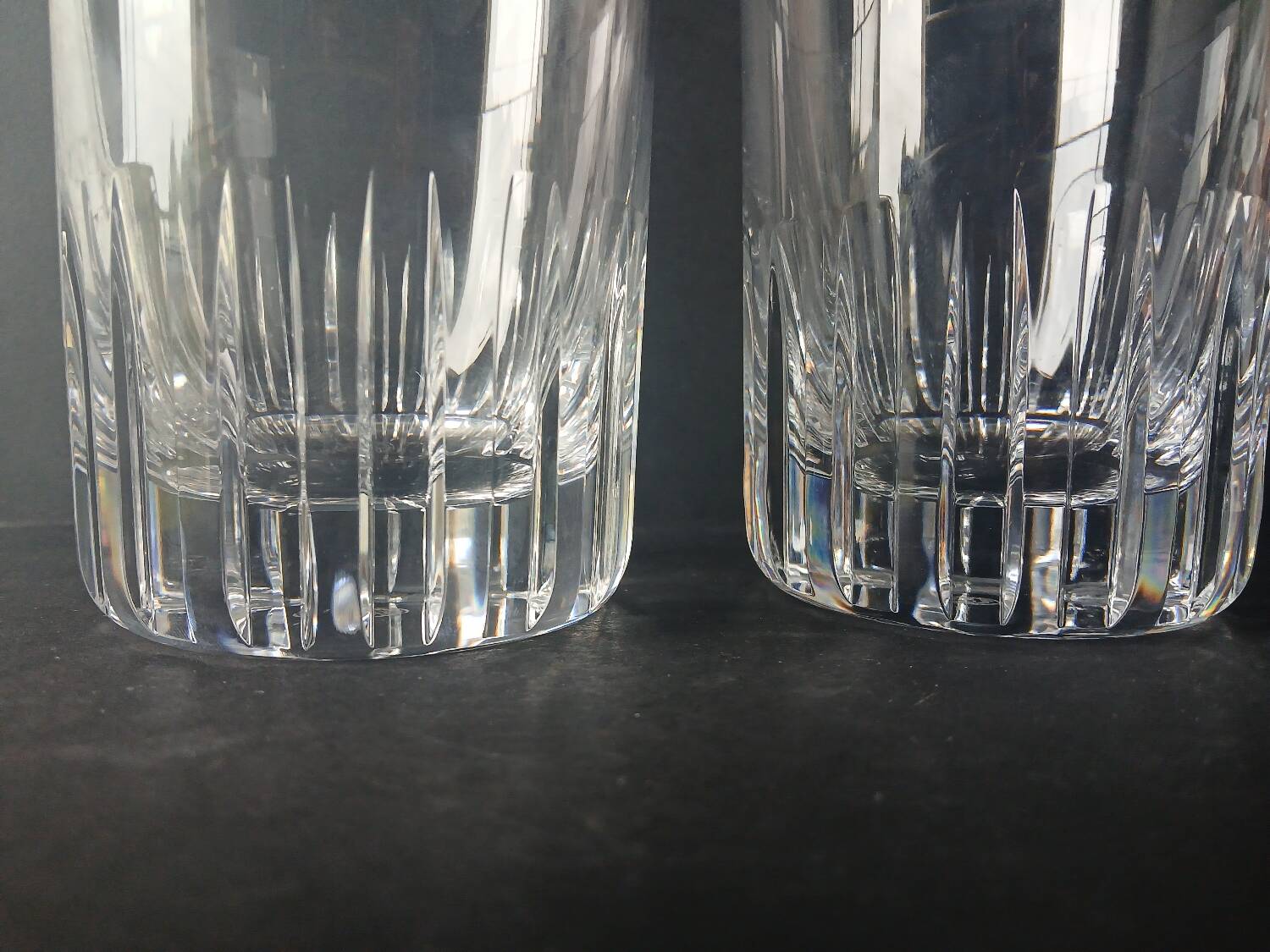 Lot of 2 Rotary Gm whisky glasses in Baccarat crystal.