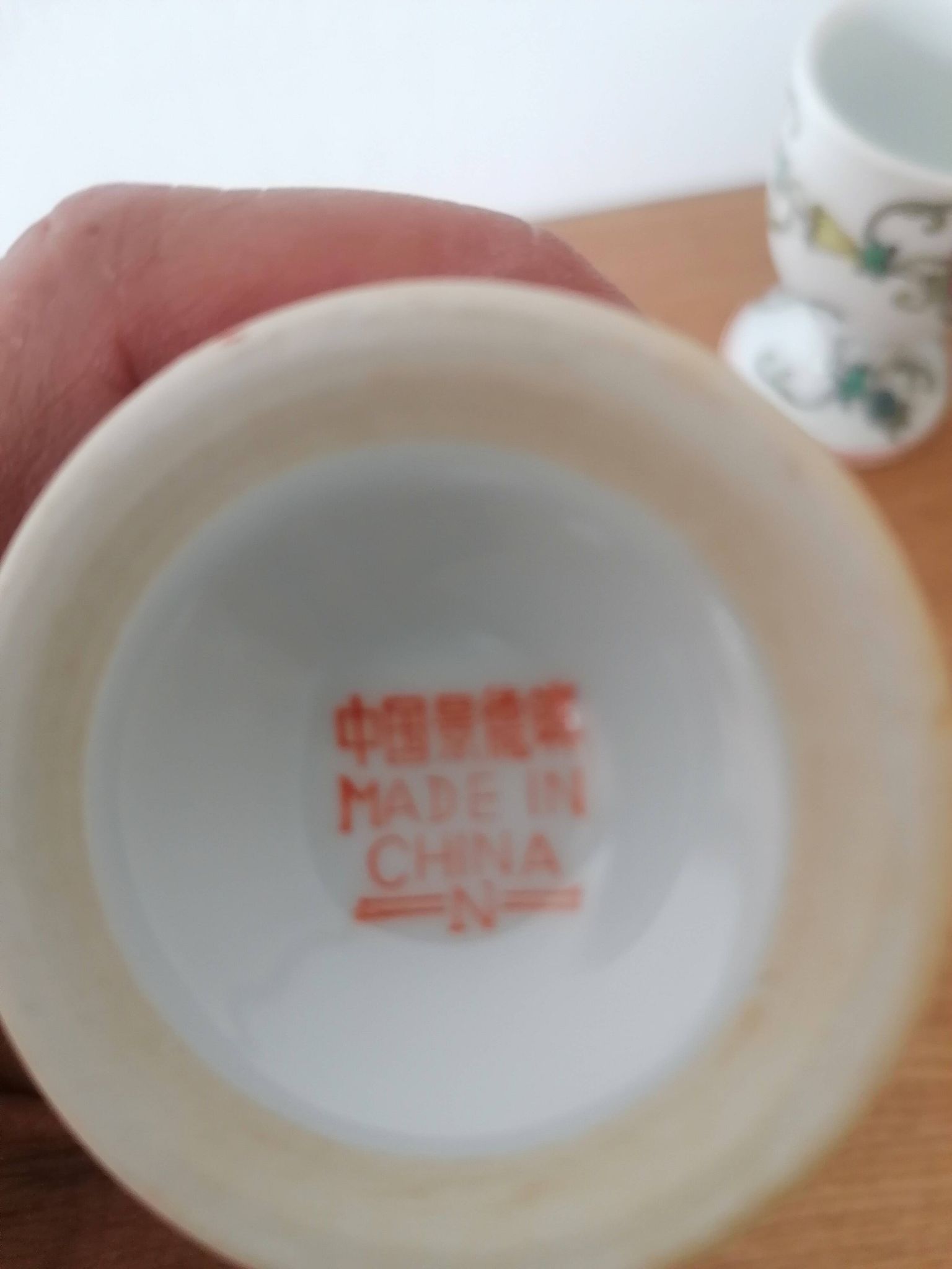 6 coquetiers chinois peint à la main
