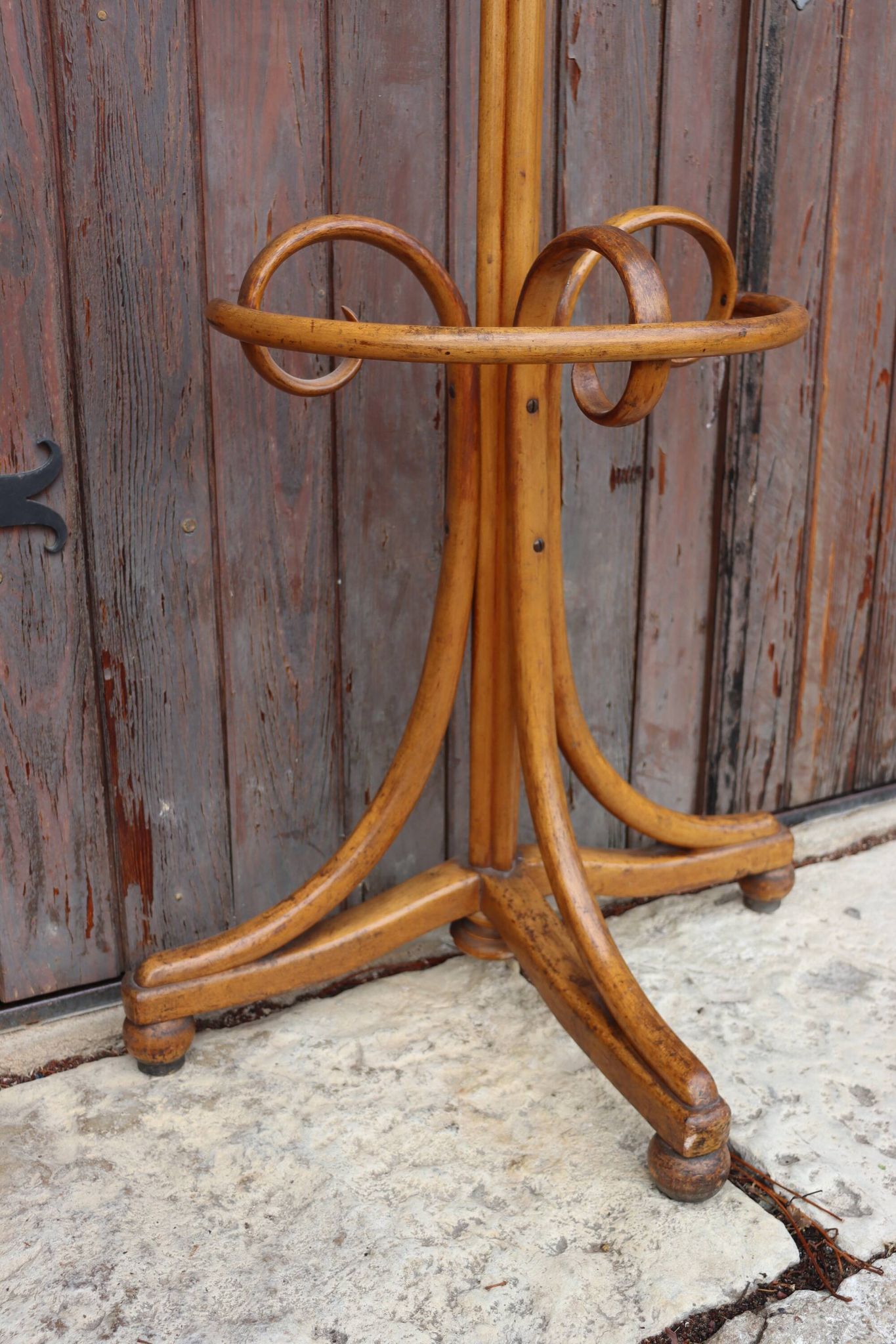 Portemanteau perroquet mural en demi style Thonet, 1900