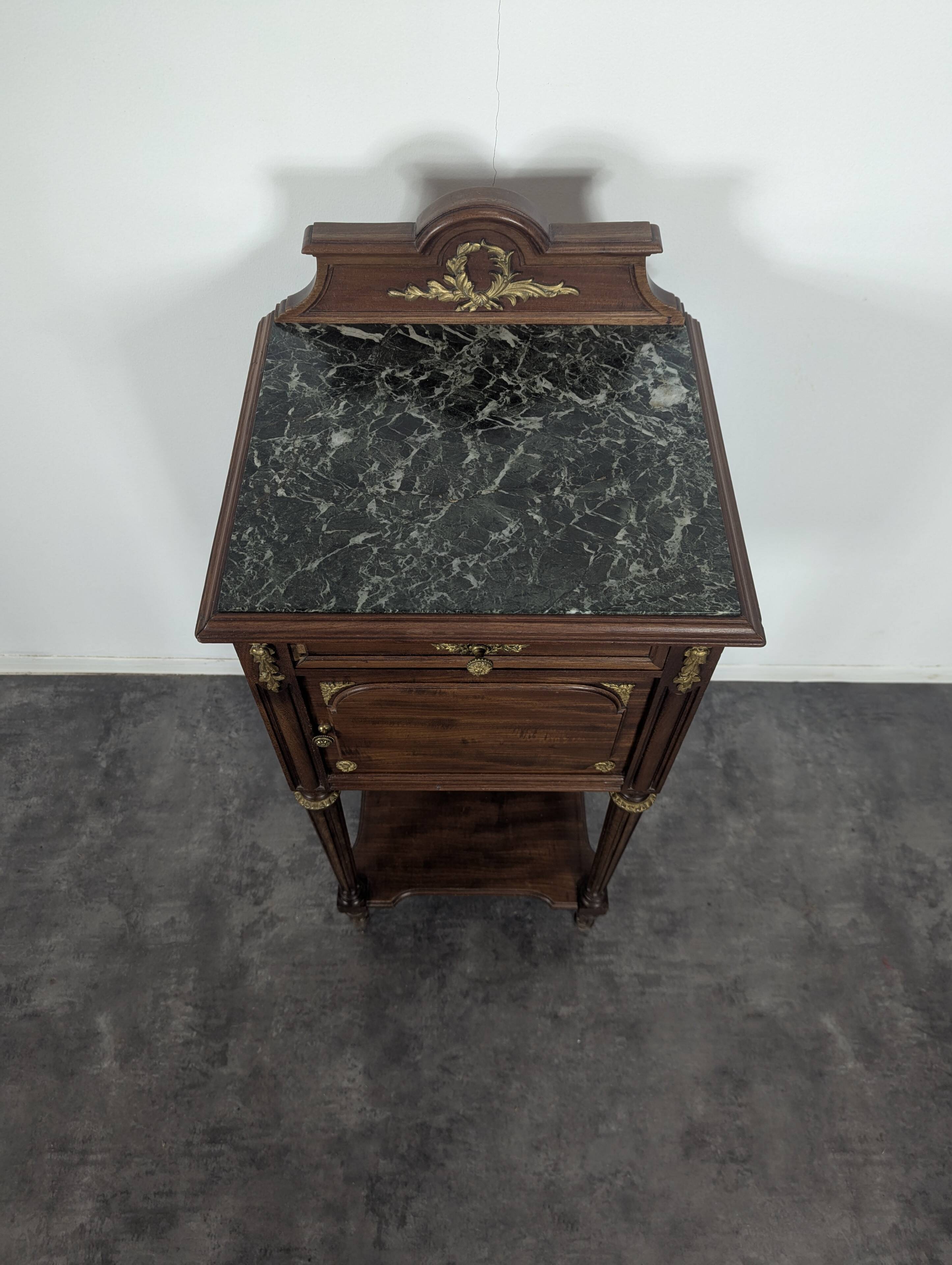 Louis XVI style mahogany bedside table Faubourg St Antoine