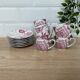 Set of 6 Country Corner coffee cups
