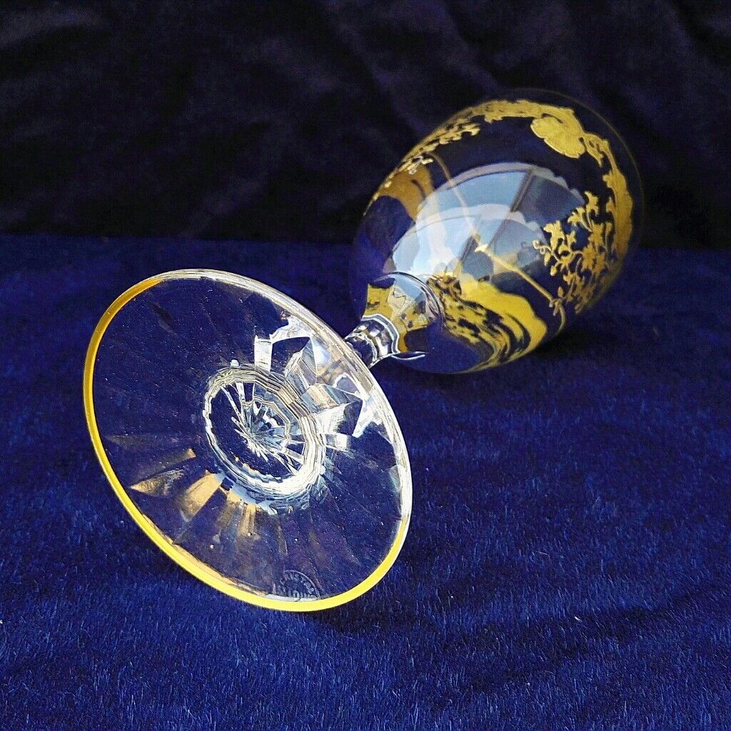 Crystal glass Saint Louis model Massenet gold N°2