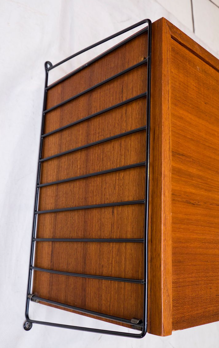 Recipient teak shelf - magazine holder by Kajsa - Nils "Nisse" Strinning for String 1960s