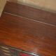 Vintage military commode FINE hardwood, brass and leather.