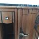 Art deco black marble bedside