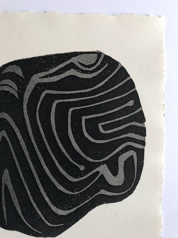 Raoul ubac, l'herbe déracinée 1, 1975. eau-forte originale signée au crayon
