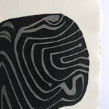 Raoul ubac, the uprooted grass 1, 1975. original etching signed in pencil.