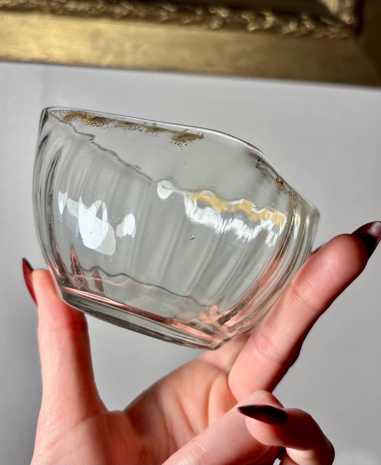 Daum cups 9p. Venetian Ribs