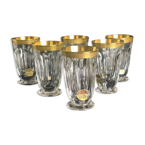 6 verres pour alcool fort, cristal