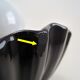 Vintage shell table lamp in black enamel ceramics design seventies 1970