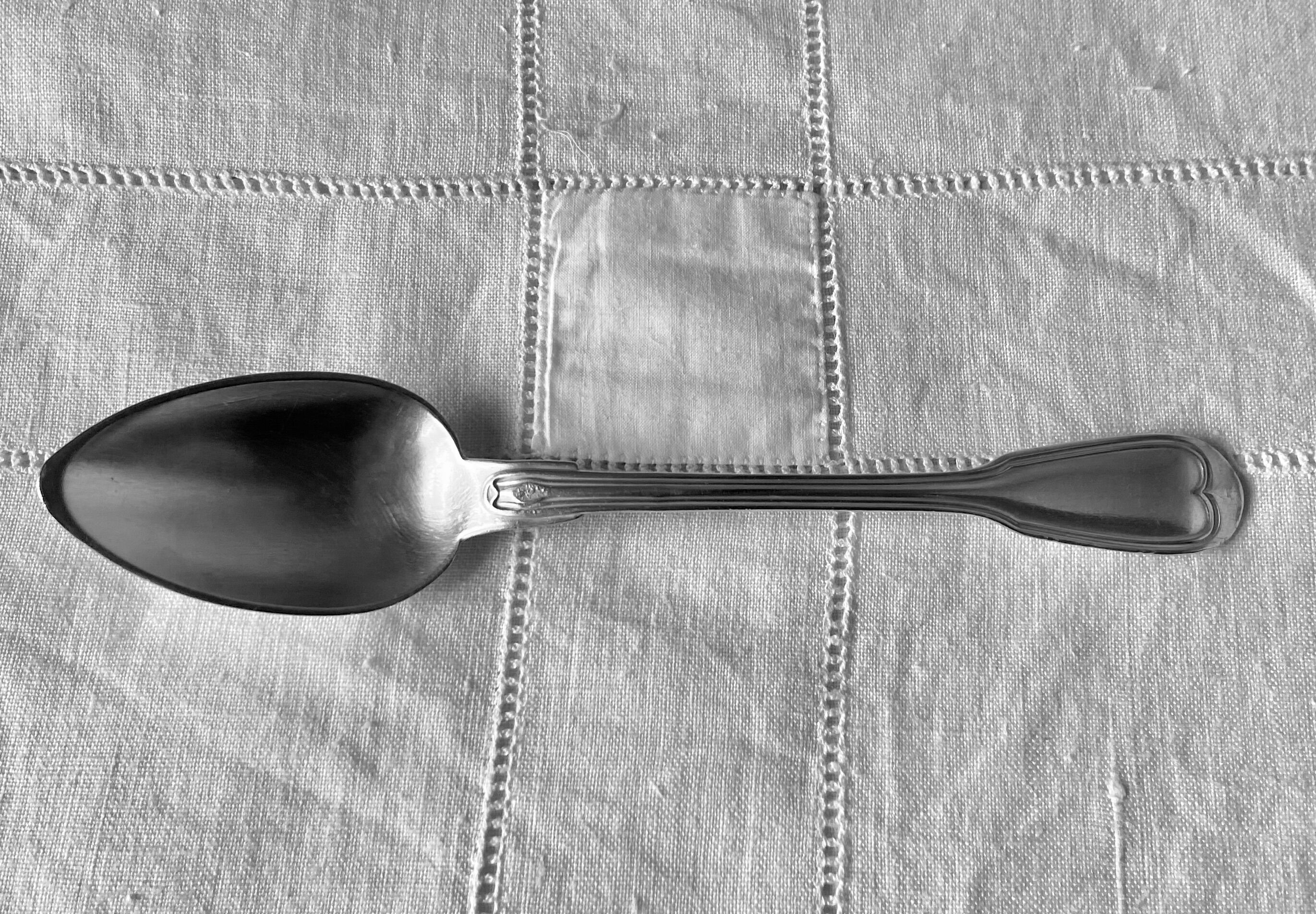 Vintage solid silver coffee spoon