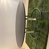 Marble and chromed metal table attributed to Vittorio Introini