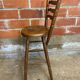 Antique vintage turned wood high bar stool