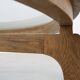 Table moderne en bois de cèdre et verre, Italie fin du 20e siècle