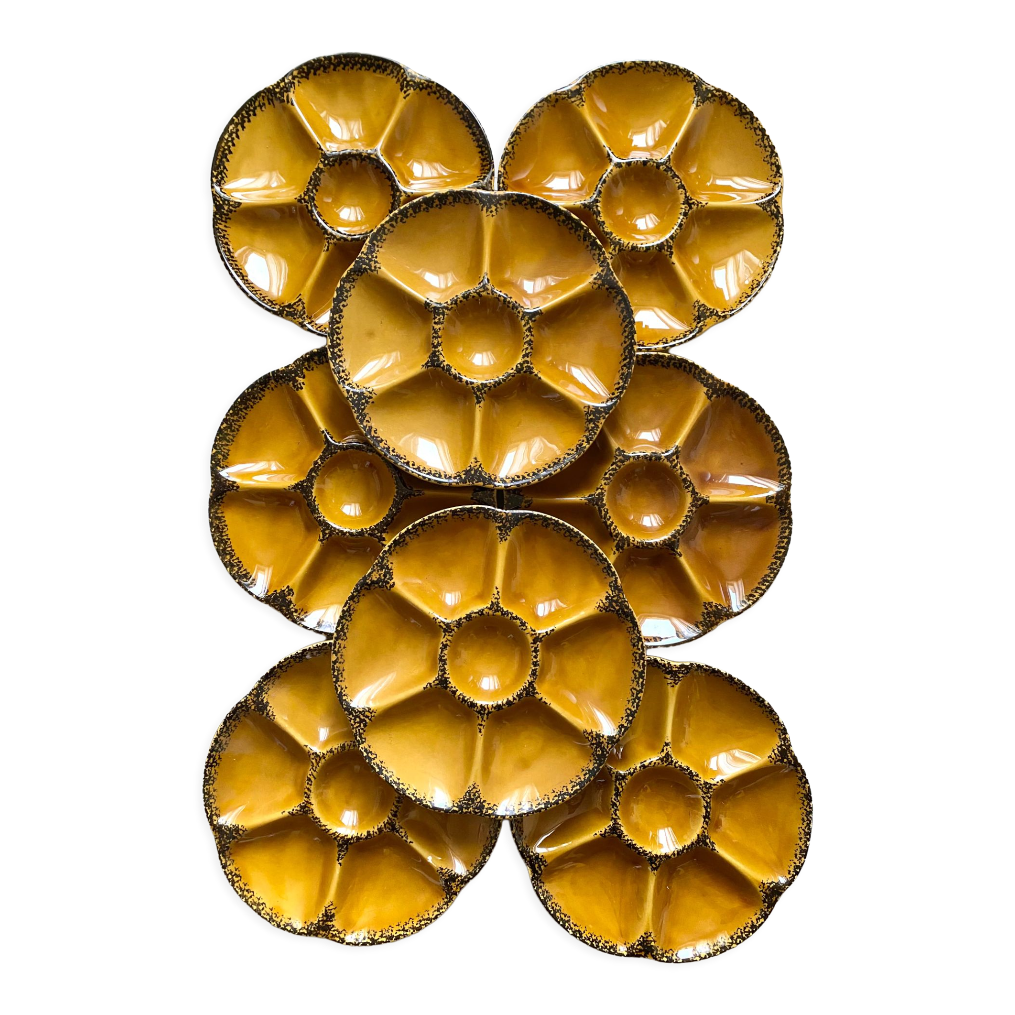 Vintage Gien oyster plates