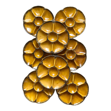 Assiettes à huitres vintage gien