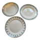 3 round iron earth dishes Moulin des loups, Longwy and Saint Amand