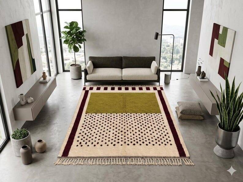 Handmade pure wool rug 150/250 cm
