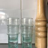 Set of 4 glasses in blown glass