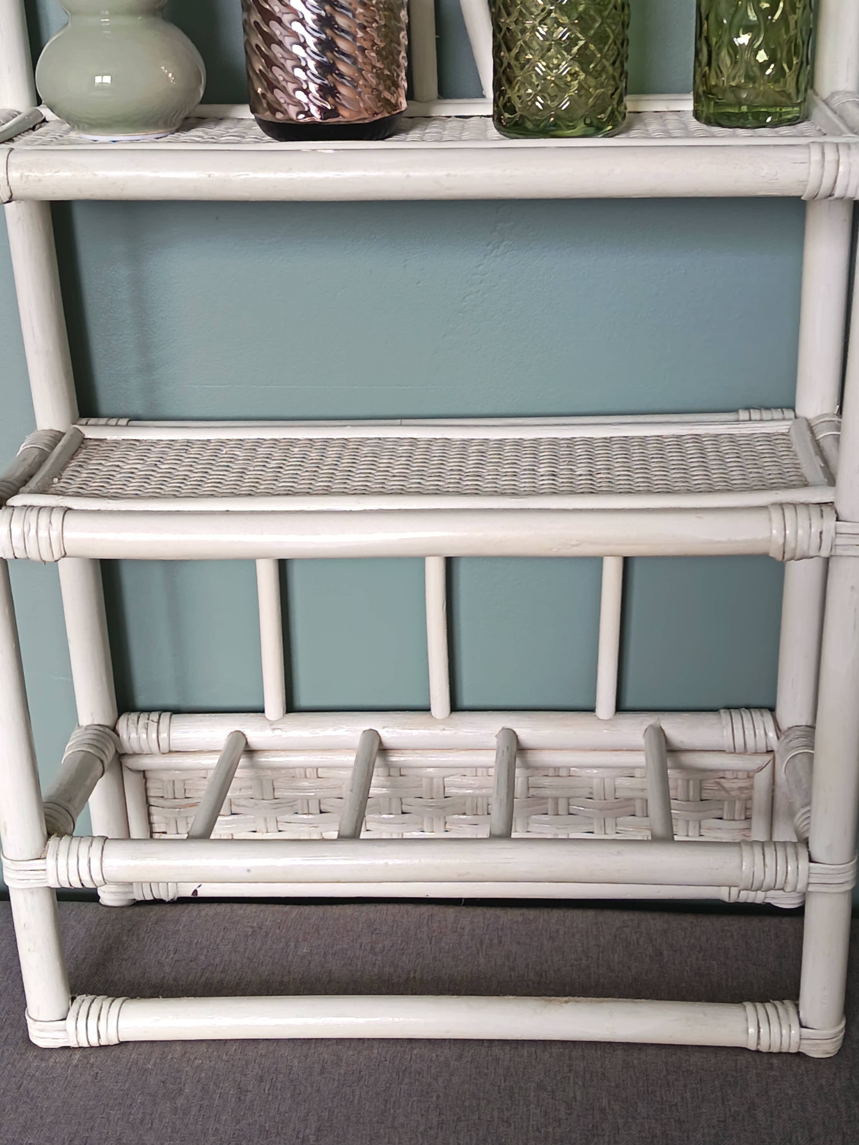 Vintage rattan shelf