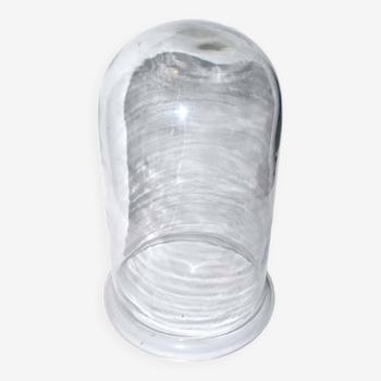 Blown glass globe - bridal globe bell 30cm Ht Curiosity cabinet