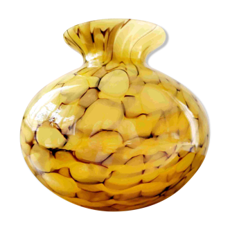 Art deco opaline glazen vaas, Verreries de Scailmont, Henri Heemskerk