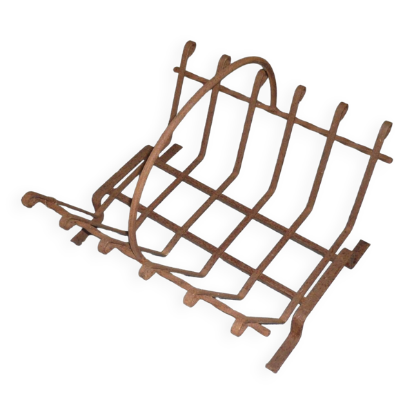 Porte-bûches en fer forgé