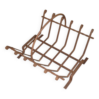 Wrought iron log rack