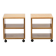 Wooden bedside tables, 1970s, set of 2