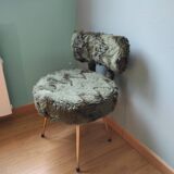 Green "moumoute" chair 1970 Pelfran