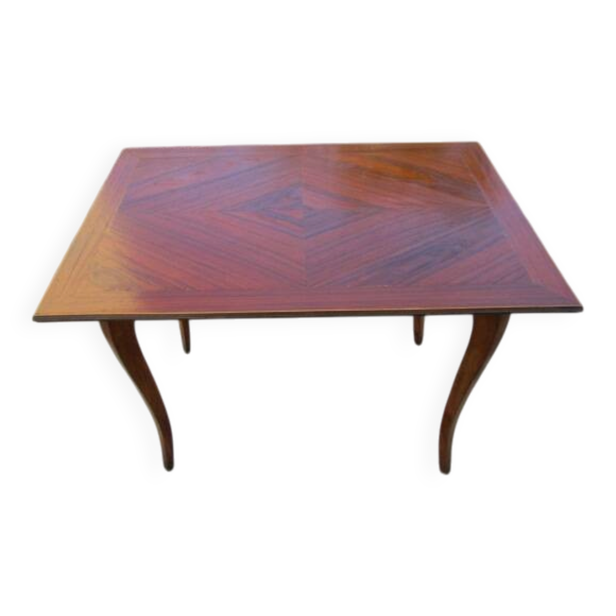 Antique inlaid opening side table