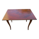Antique inlaid opening side table