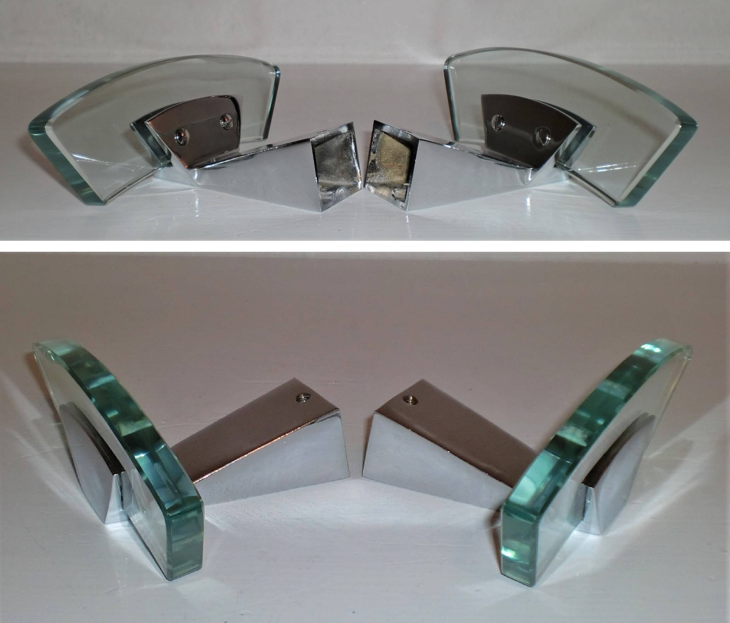 2 rare coat hooks for Fontana Arte Italy