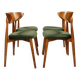 Chaises de salle à manger lot de 4 en velours vert