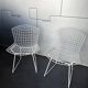 Pair of dining chairs 420 by Harry Bertoia for Knoll International, 1970s.
