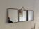 Vintage 1960 triptych mirror barber hairdresser Japonese style - 25 x 60 cm